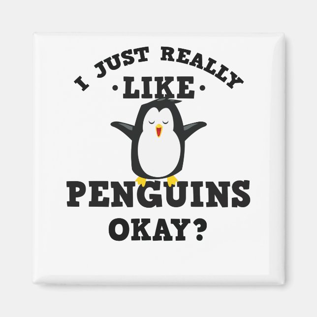 Jag bara Verkligen som Penguins citat Magnet (Framsidan)