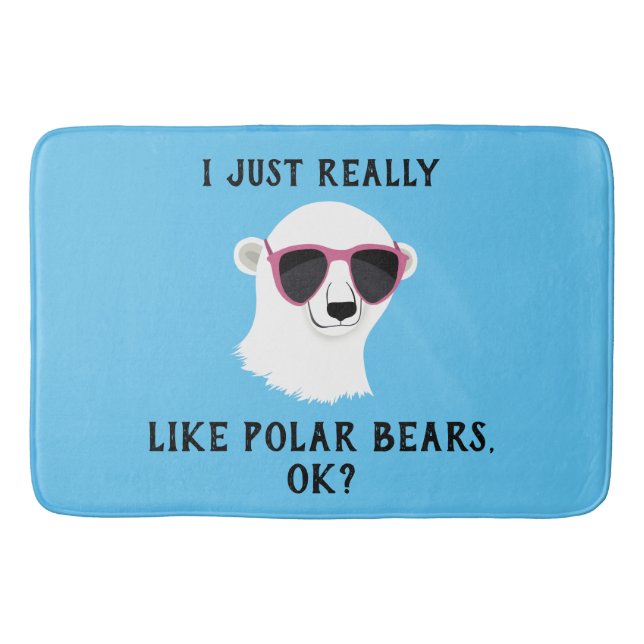 Jag bara Verkligen som Polar Bears Badrumsmatta (Framsidan)