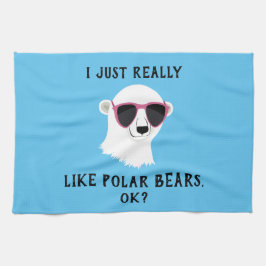 Jag bara Verkligen som Polar Bears Kökshandduk