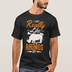 Jag bara verkligen som Rhinos Rhinoceros T Shirt