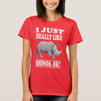 Jag bara Verkligen som Rhinos. T Shirt