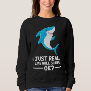 Jag bara Verkligen som Sharks Cute Shark T Shirt