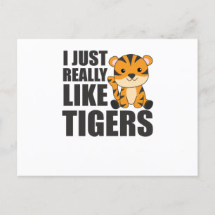 Jag bara verkligen som Tigers - Sweet Zoo Animals Vykort