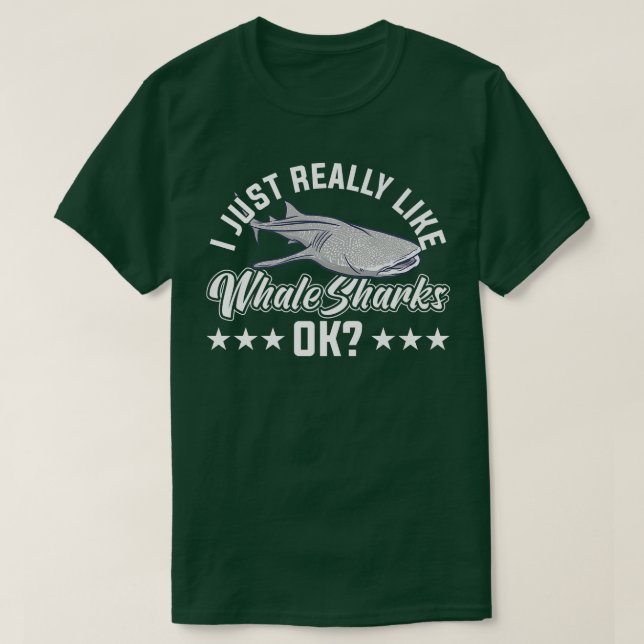Jag bara Verkligen som Whale Sharks marina biologi T Shirt (Design framsida)