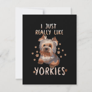 Jag bara Verkligen som Yorkies Anteckningskort