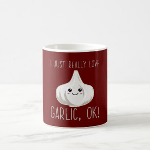 Jag bara Verkligen vitlök okej! Kawaii-vitlöksg Kaffemugg