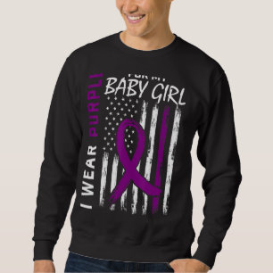 Jag Bäras Lila för min dotter Flicka Lupus Awar Lång Ärmad Tröja
