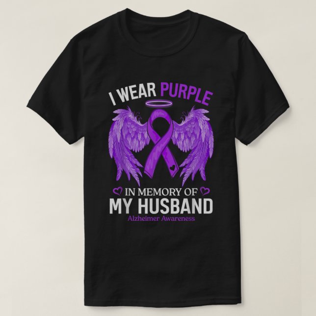 Jag Bäras Lila till minne av min alzheimerasyra fr T Shirt (Design framsida)