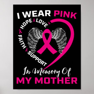 Jag Bäras Rosa till minne av min bröstkanal Mamma Poster