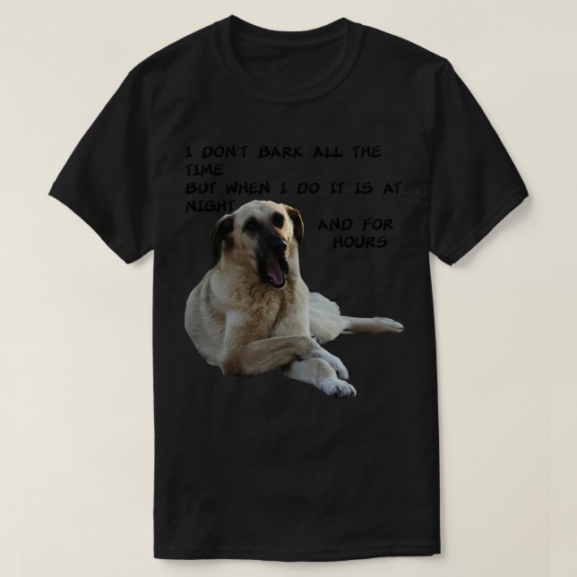 Jag Bark hela tiden med Cute Expressi. T Shirt (Design framsida)