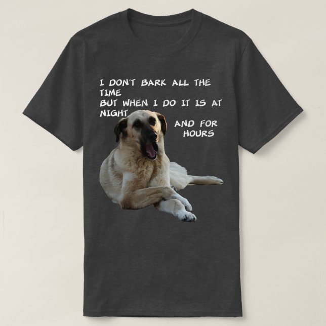 Jag Bark hela tiden med Cute Expressi. T Shirt (Design framsida)