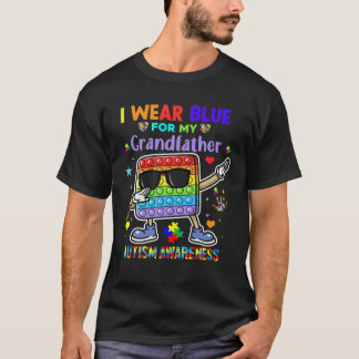 Jag Bäror blå för min farfar Autism Awareness Mo T Shirt