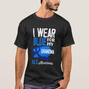 Jag Bäror blå för min farmors support ALS-medveten T Shirt