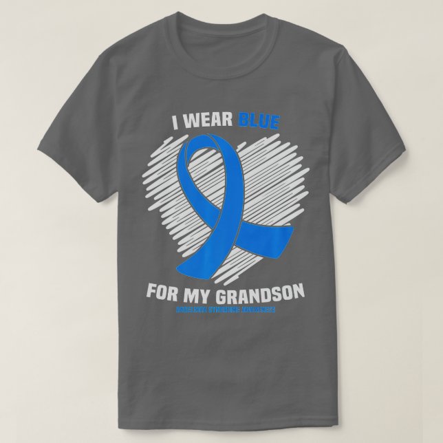 Jag Bäror blå för min morson Angelman Syndrome Awa T Shirt (Design framsida)