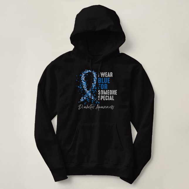 Jag Bäror blå för någon Speciell diabetesmedvetenh T Shirt (Design framsida)