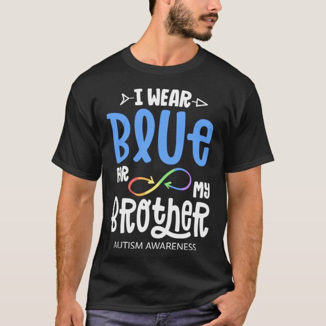 Jag Bäror blått för min broderskaps medvetandegöra T Shirt (Framsida)