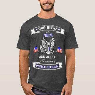Jag Bäror Blue för min niece-polis T Shirt