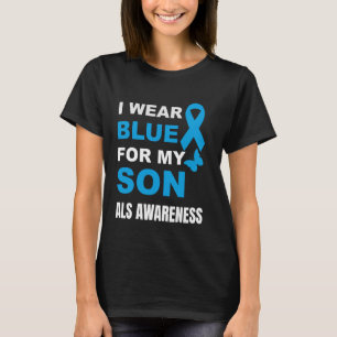 JAG BÄROR BLUE FÖR MIN SON ALS-MEDVETENHET 1 T SHIRT