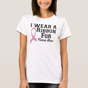 Jag Bäror en Rosa Ribbon Breast Cancer T Shirt