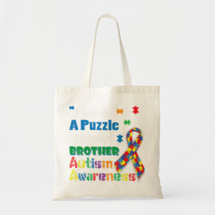 Jag Bäror ett pussel för min bror Autism Awareness Tygkasse