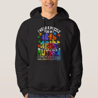 Jag Bäror ett pussel för min dotter Autism-medvete Hoodie