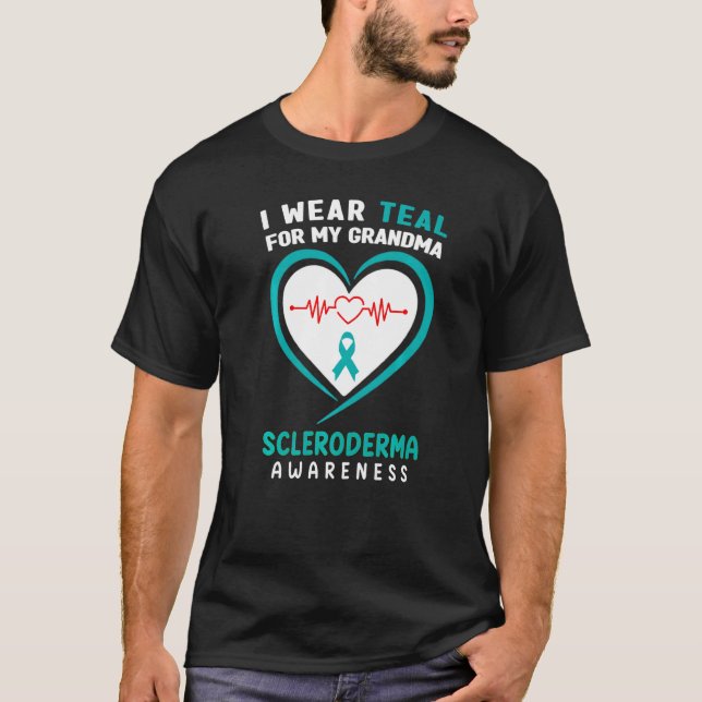 Jag Bäror för min mormor Scleroderma Awareness T Shirt (Framsida)