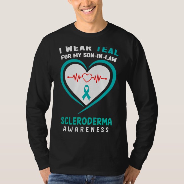Jag Bäror för min son i Scleroderma Awarenes. T Shirt (Framsida)