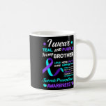 Jag Bäror kalk och Lila för min brodersuicide Prev Kaffemugg<br><div class="desc">I Bära Teal and Lila for My Brother Suiciences Prevention</div>