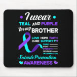 Jag Bäror kalk och Lila för min brodersuicide Prev Musmatta<br><div class="desc">I Bära Teal and Lila for My Brother Suiciences Prevention</div>