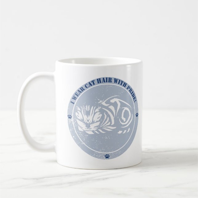 Jag bäror katthår med pride kaffemugg (Vänster)