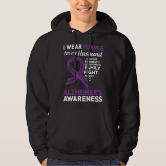 Jag Bäror Lila för min Make-Alzheimers medvetenhet Hoodie