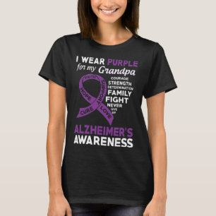 Jag Bäror Lila för min morfar Alzheimers medvetenh T Shirt