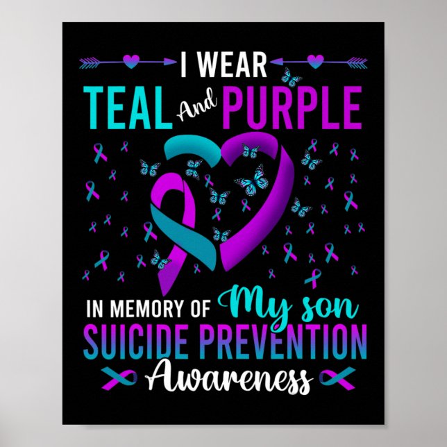 Jag Bäror Lila för min son självmordsförebyggande  Poster (Framsidan)