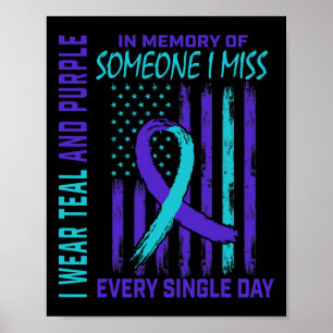 Jag Bäror Lila för nån jag saknar självmord Awar Poster