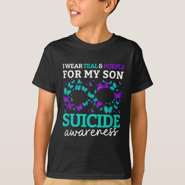 Jag Bäror Lila och tar hand om min son Suicide Pre T Shirt (Framsida)