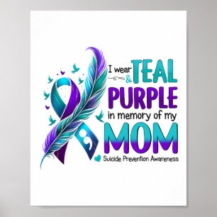Jag Bäror Lila till minnet av min Mamma Suicide Aw Poster
