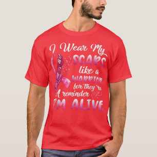 Jag bäror mina ärr som en krigare bröstcancer medv t shirt