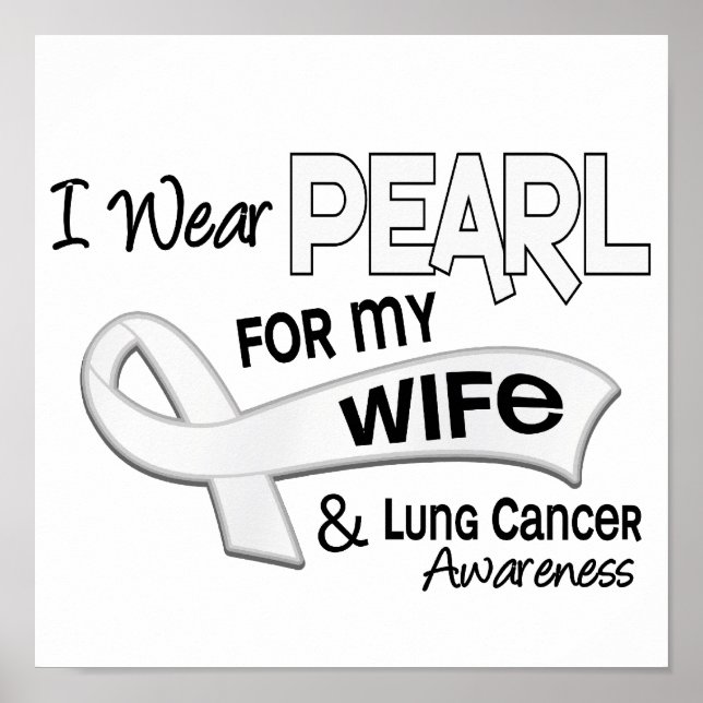 Jag Bäror Pearl för min fru 42 lungcancer Poster (Framsidan)