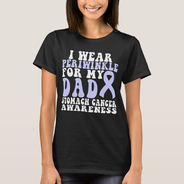 Jag Bäror Periwinkle för min Pappa-stomach-cancer T Shirt (Framsida)