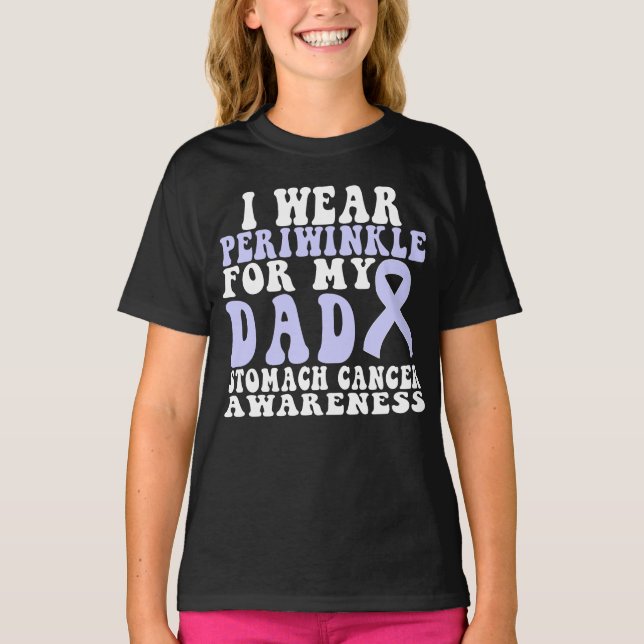 Jag Bäror Periwinkle för min Pappa-stomach-cancer T Shirt (Framsida)