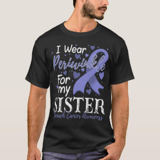 Jag Bäror Periwinkle för min syster Stomach Cancer T Shirt
