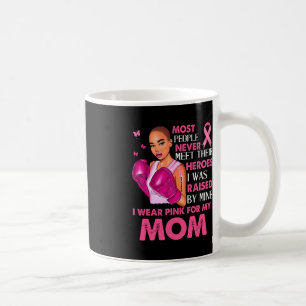Jag Bäror Pinks för min Mamma Breast Cancer Awaren Kaffemugg