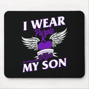 Jag Bäror Purpleei till minnet av min son överdose Musmatta