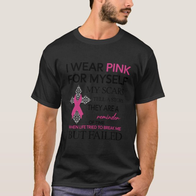 Jag Bäror Rosa för mig... mina bilar säger en hist T Shirt (Framsida)