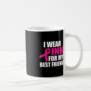 Jag Bäror Rosa för min bästa vän bröstcancer Kaffemugg
