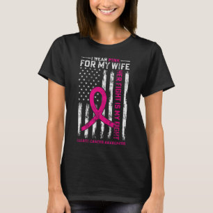 Jag Bäror Rosa för min fru bröstcancermedvetenhet T Shirt