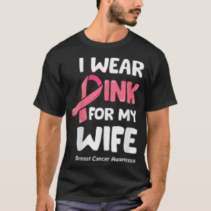 Jag Bäror Rosa för min fru Shirt, bröstcancerfru T Shirt