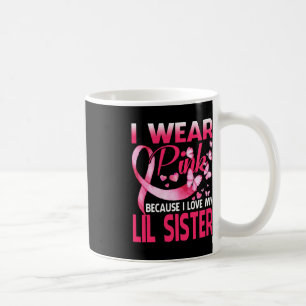Jag Bäror Rosa för min livmoderhalsbröstcancer Kaffemugg