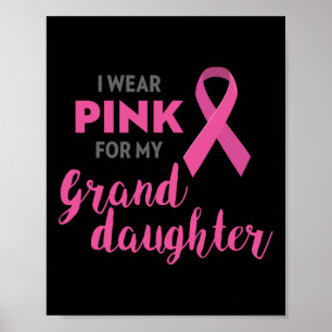 Jag Bäror Rosa för min mordotter Breast Cancer Awa Poster