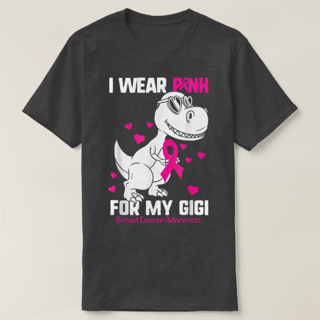 Jag Bäror Rosa för mina gigis bröstcancerbarn Baby T Shirt (Design framsida)